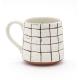 Ceramic Mesh European American Style White Mugs 5-3/4X4X4-1/4 8OZ Food Safety Glazed All