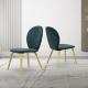 Green Color Upolstery SS Dining Chairs For Luxury Living Room Furniture