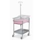 High Strength Hospital Baby Crib  Stainless Steel With Infusion Stand Mattress Hospital Baby Bed