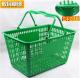Retail Store Plastic Hand Basket / Supermarket Food Plastic Basket With Handle