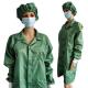 Cleanroom Lab 2.5mm Grid Green ESD Anti Static Smocks with Same Color Cap