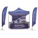 3M X 3M Booth Outdoor Exhibition Tents Customized Printed Tent With Half Walls