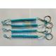 Top Quality Blue TPU Coated Safety Elastic Coil Cord Rop Key Ring Accessory Full Stretched Length 1M
