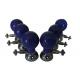 Blue Suction Cup Ecg Electrodes Silver Chloride Plating  Plastic Material