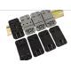 35mm Wide 67.5mm Long Nylon PA66 DIN Rail Clips Mount Holder  A-35-2 In Black and Grey Color