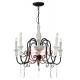 YL-L1009 Industrial decoration crystal metal pendant chandelier E14 lamphold