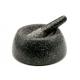 Polished Round Stone Mortar And Pestle Set Natural Granite For Grinding Herbs