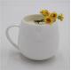 Soy Wax Ceramic Tea Cup Candle Scented Matte White Round 6oz
