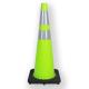 Green Safety PVC Traffic Cone Marking Road Hazardous Areas Enhanced Visibility