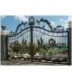 Residential Decorative Metal Garden Gates Iron Gates Black Powder Coating