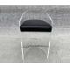 Modern Acrylic Genuine Leather Chair 50*45*95 With Leather Cushion