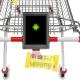 Black Movable Checker Fixed On Shopping Trolley With Battery For Indoor Shopping Cart