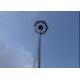 6m Conical Tubular Hot Dip Galvinized  Flood Lighting Posts For Tennis Court