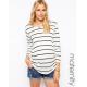 maternity pregnancy clothes with long sleeve stripe 2017 new design