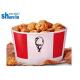 PLA Coated Paper Fried Chicken Waterproof Paper Food Buckets With Lid