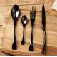 NEWTO Stainless Steel Black Flatware/Wedding Cutlery/Colorful Banquet Tableware