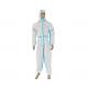 CAT 3 TYPE 3456 non medical disposable microporous SFS protective coverall with blue tape stripe CE ISO13485