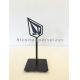 Retail Store Advertising Signage Counter Display Racks With Black Metal Sign Stand