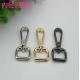 Common style cheap 3 color hanging plating zinc alloy 20 mm square snap hook for cross-shoulder bags