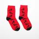 Elegant plain color jacquard christmas design OEM winter thick cotton socks for women