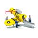 Yellow Plane Stainless Steel Slide Wooden Outdoor Play Equipment Playground