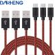 Nylon Braided 2A Fast Charging Cable Data Transfer Micro USB Type C