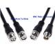 Black BNC Male To Male RF59 Cable Wiring Harness