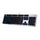 Professional Black White Mechanical Gaming Keyboard With Backlight Beautiful