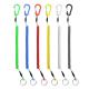 Spring Steel Wire Fishing Tools Safety Lanyard Colored Plastic Coated