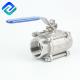 WCB 3PC Ball Valve 3 Stainless Steel A216 Manual Investment Casting
