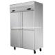 6 Doors Commercial Stainless Steel Upright Display Freezer With Danfoss Compressor