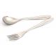 Sandblasted Titanium Camping Parts Flatware Spoon Fork Titanium Cutlery Set