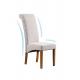 300lb Capacity  Beige Dining Chair Sets Of 2 / Padded Fabric Side Chair