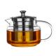 SS Removable Infuser Handcrafted Borosilicate Glass Teapot