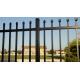 SChina Manufacture Black galvanized & powder coating spear top wrought iron fence panel