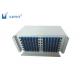 144 Port Metal Fiber Optic Patch Panel 19 Inch Slidable Type White / Black Color Painting