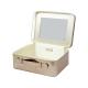Mirrored Gold ISO9001 Approval Makeup Vanity Box With Top Handle