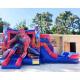 1000D Super Hero Castle Inflatable Bounce House With Water Slide