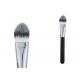 Eco Sliver Ferrule Cute Powder Foundation Brush With Long Wooden Handle
