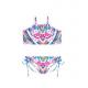 Colorful Crop Top Bikini With Floral Print - Monica Bela