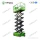 Green 10m Self Propelled Electric Scissor Lift Aerial Work Platform With Hydraulic Motor Driving