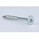 Double Countersunk Machine Screw 4 Nibs Partial Cut Thread CR3 Zinc Plated