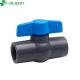Chinese PVC Compact Ball Valve with Glue Connection Form and All Size of Colorful Box