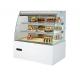 Curved Horizontal Glass Cake Display Case Dessert Refrigerators For Supermarket
