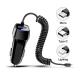 ABS MFI Car Charger Black 2A Charging 1M Spring Data Cable Syncwire Car Charger