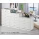 Home Furniture MDF Chest Of Drawers , Baking Varnish White Chest Of Drawers