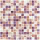 Good quality gold line glass mosaic mix pattern purple color blend