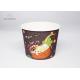 Full Printing Disposable Ice Cream Cups / Bowls Double PE Laminated Paper