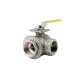 Chemical Industry Stainless Steel 3 PCS Valve Manual Three Pieces Non Return Sanitary Tri Clamp Ball Valve