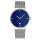 Customiz logo fashion alloy wrist watch with S/S mesh band ,quartz movement wrist watch
